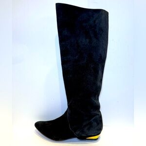 Vintage Suede Leather Knee High Boots‎ Size 8
